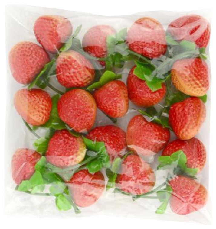 Gresorth 30 PCS Artificial Red Strawberry Fake Plastic Strawberries Fruits Christmas Decoration 