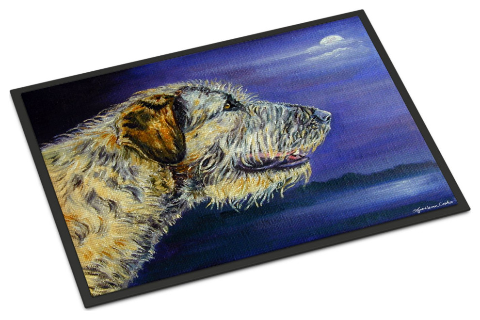 7352MAT Irish Wolfhound Looking Indoor or Outdoor Mat, 18 x 27, 18 x 27" Contemporary