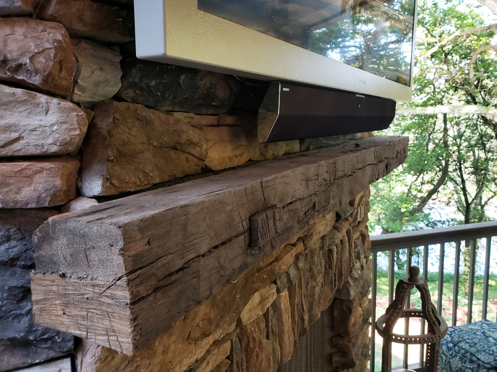 Inspiration for a transitional backyard second story metal railing deck remodel