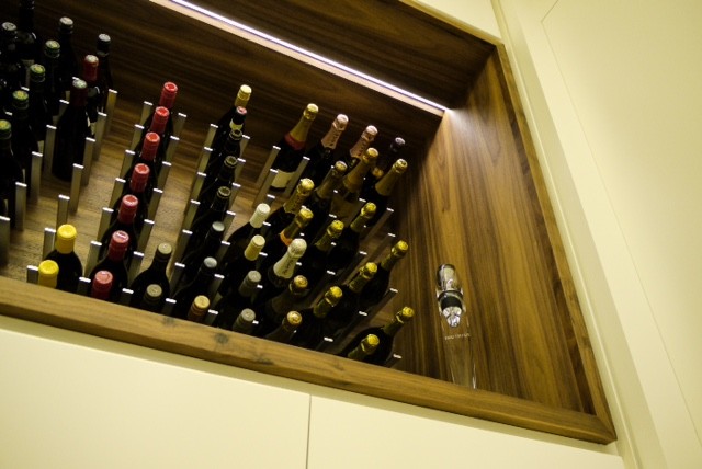 Inspiration for a mid-sized modern wine cellar in Sydney.