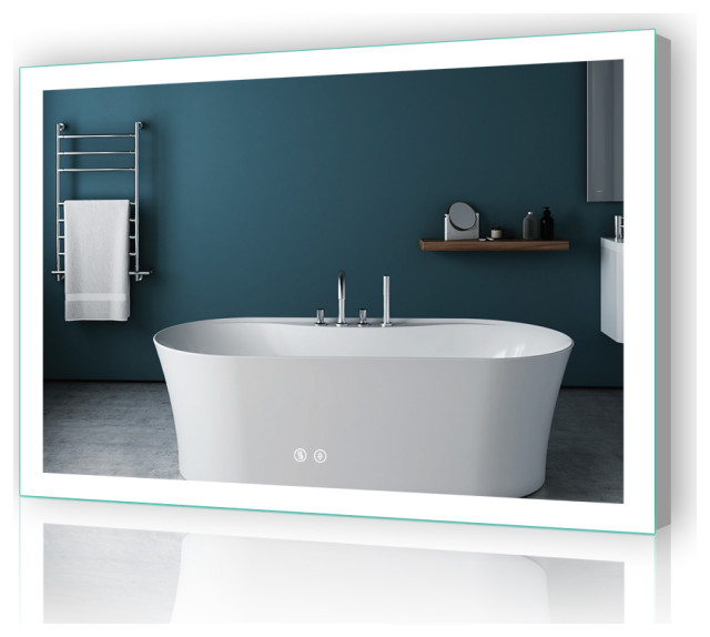 LED Bathroom Backlit Mirror With Dimmer Defogger Modern Bathroom