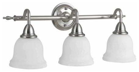 Belle Foret BF8383 Montpellier Bath 22" 3 Light Bath Sconce with Glass Shade