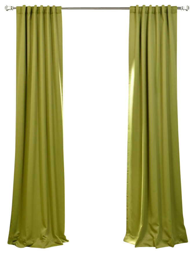 Moss Green Blackout Curtain Set Of 2 Contemporary Curtains