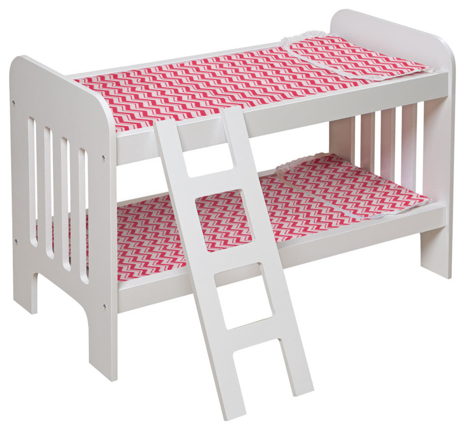 badger basket doll bunk beds with ladder and storage armoire