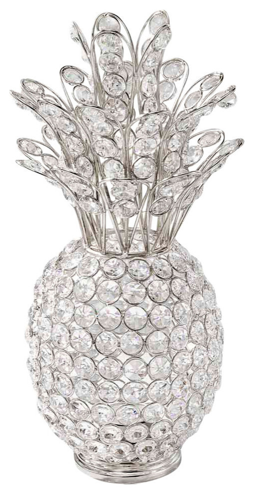 Crystal Silver Pineapple With votive