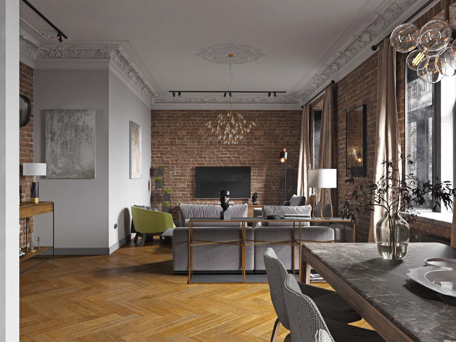 Дизайн проект квартиры в доходном доме 1901 года постройки на Страстном бульваре