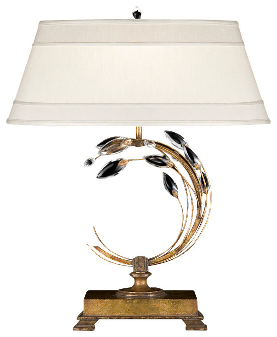 Fine Art Lamps 778010ST Crystal Laurel Gold Leaf Table Lamp