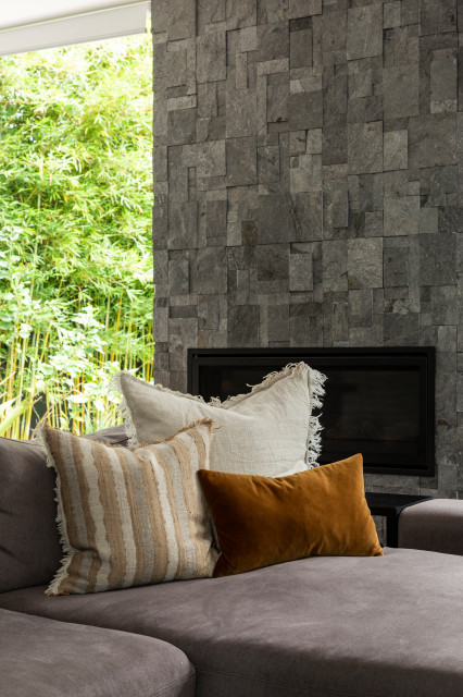 Dolls Point contemporary-vardagsrum