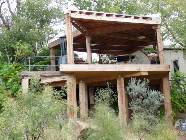 Unique Lake Deck rustic-deck