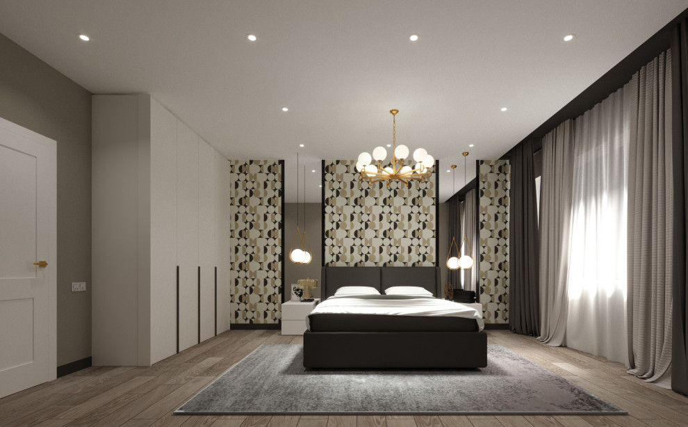 Дизайн спальни в темных тонах