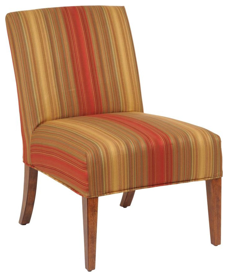 Gold And Red Striped Armless Chair Cover Only Made Of Made Of Imported