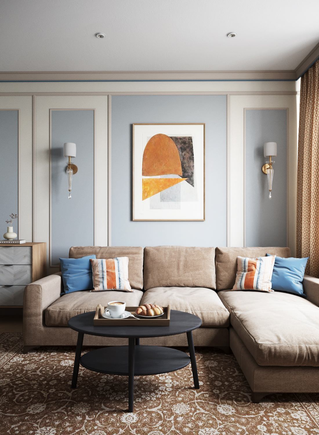 Квартира в голубых оттенках под сдачу в аренду