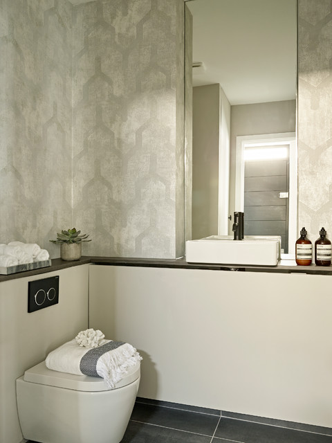 Urban chic in Fulham contemporary-powder-room