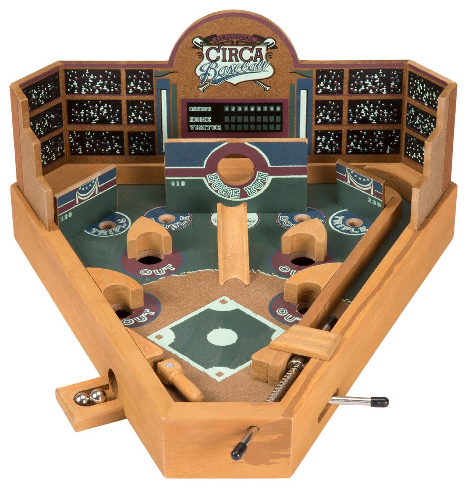 Baseball Pinball Tabletop Skill Arcade Game Hey Play Traditional Kids Toys And Games By Trademark Global Houzz
