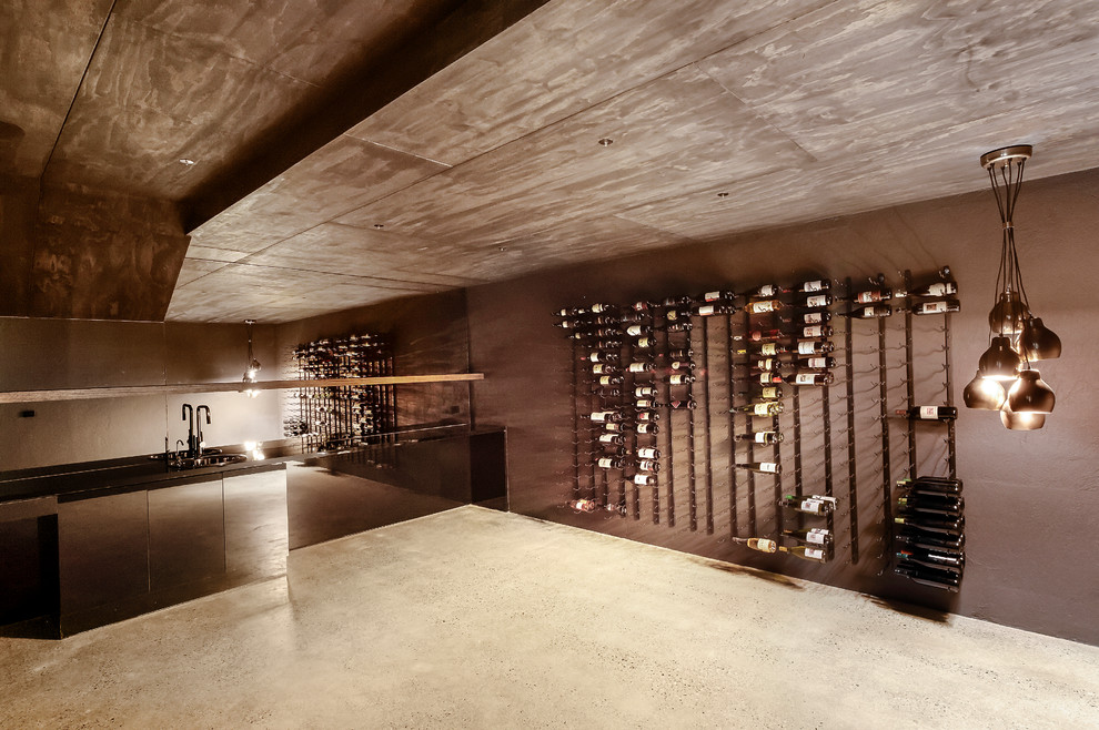 Contemporary wine cellar in Melbourne.