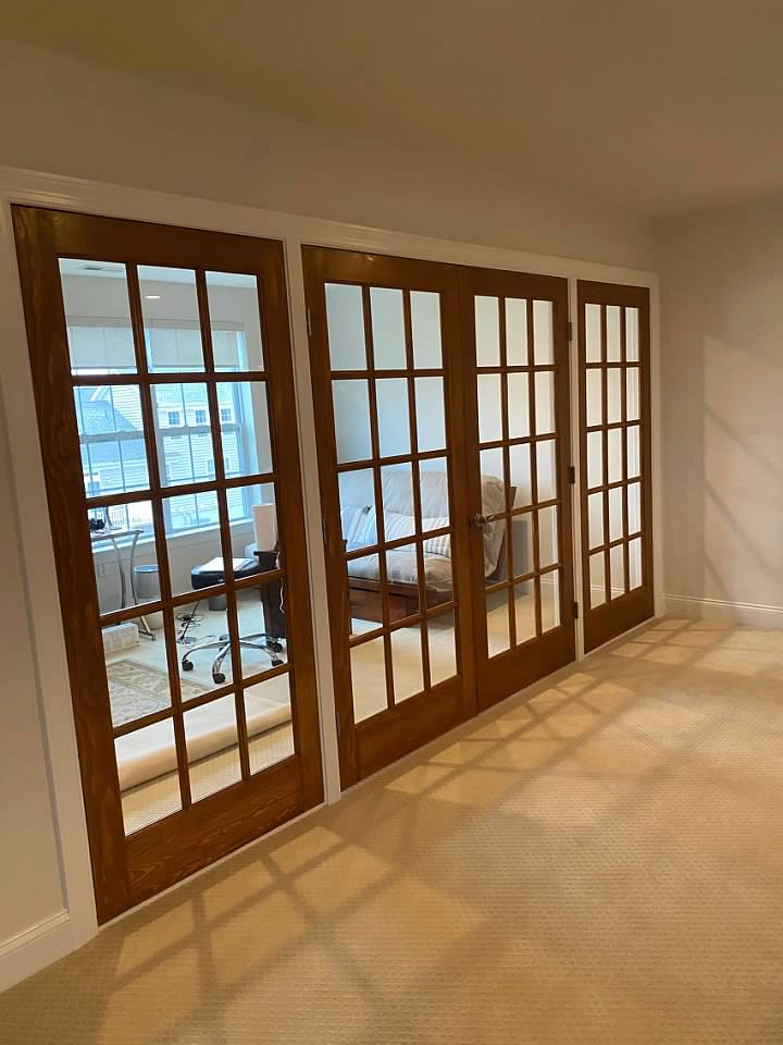 French doors creating separate room.
