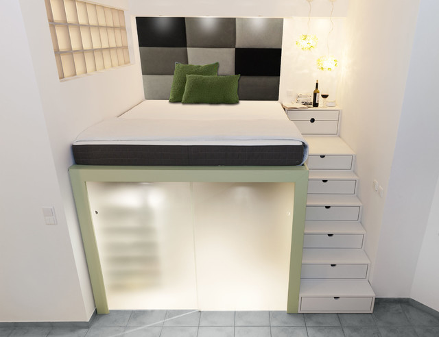 Hochbett mit Stauraum - Modern - Schlafzimmer - Bremen - von schulz.rooms |  Houzz