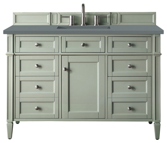 Brittany 48" Sage Green Single Vanity Transitional Bathroom