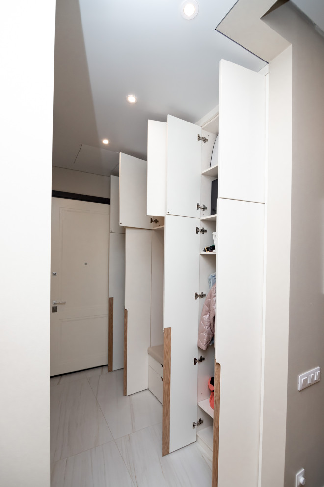 Гардероб и шкаф в прихожую в минималистичном стиле