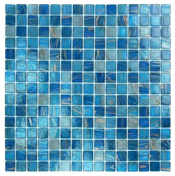 12 88 X12 Glass Tile Blends, Blue Mosaic Tiles
