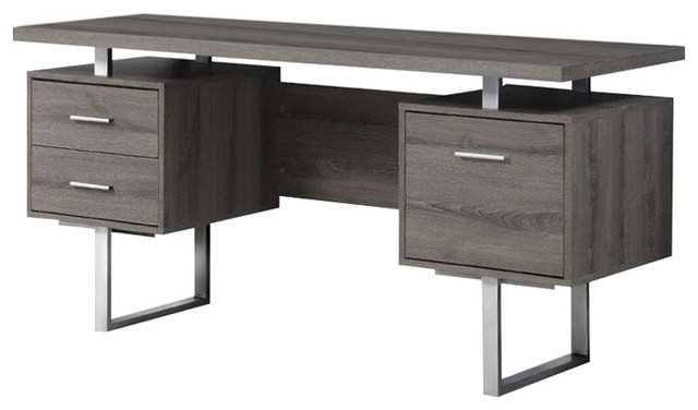 Bowery Hill 60 Hollow Core Home Office Desk Dark Taupe Bowery Hill 60 Hollow Core Home Office