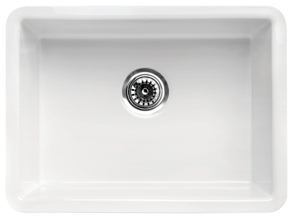 23 White Fireclay Undermount Kitchen Sink Contemporary Kitchen Sinks By Alfi Trade