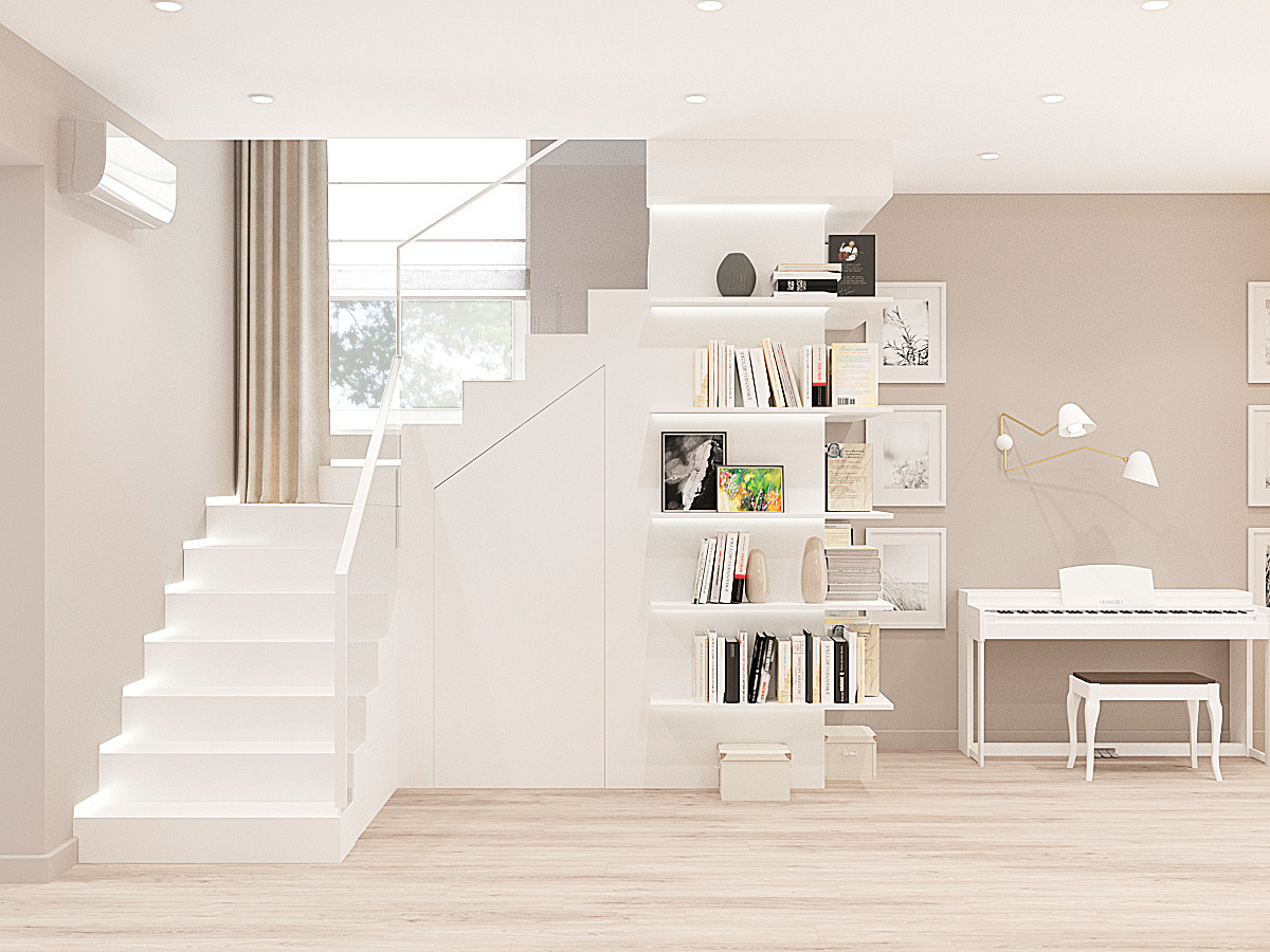 Столовая-гостиная в частном доме