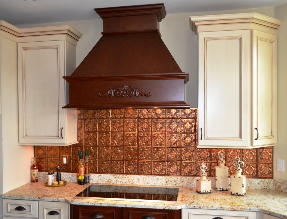 Cool Copper Backsplash Contemporary Kitchen Tampa By