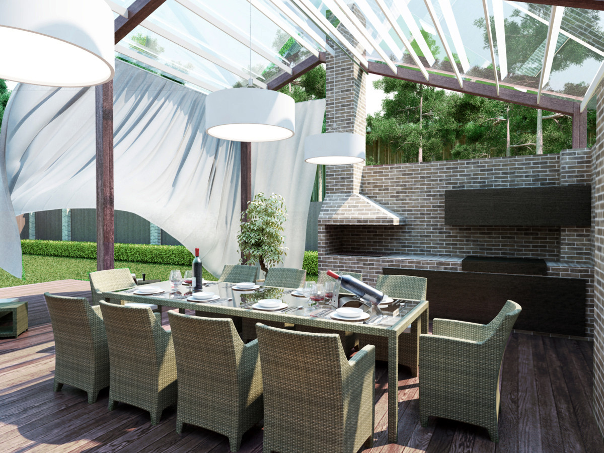 Lounge-терраса  и  SPA  частного дома