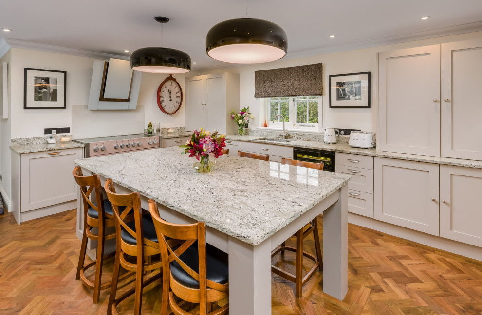 This is an example of a large traditional kitchen in Sussex.