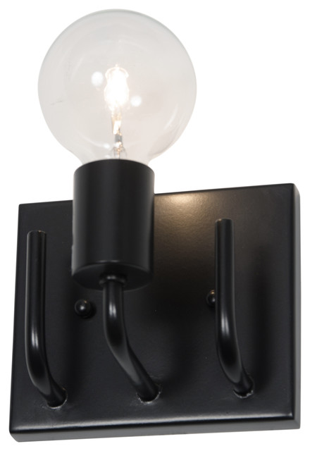 Socket to Me 1-Light Vanity, Black - Bathroom Wall Lights - by Varaluz