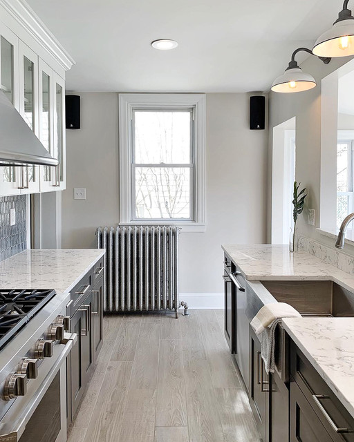 White Carrara Marble Countertops Modern Kitchen Philadelphia