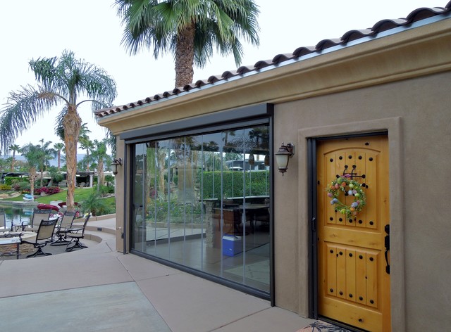 T Group Premier Frameless Folding Doors modern-living-room