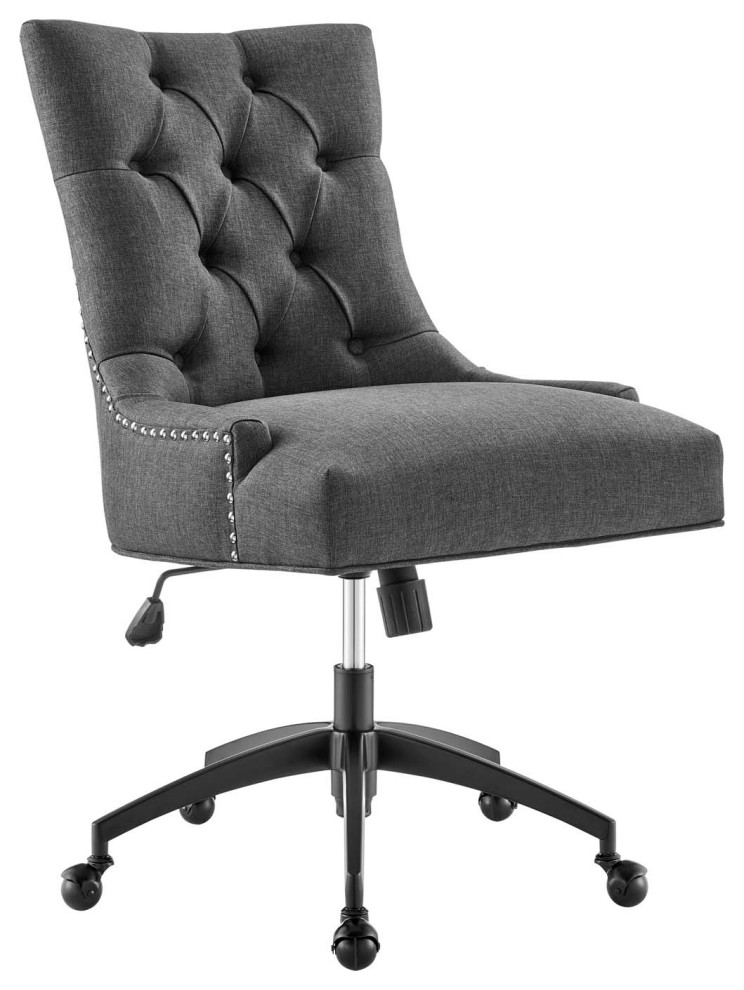 Regent Tufted Fabric Office Chair Transitional Office Chairs by