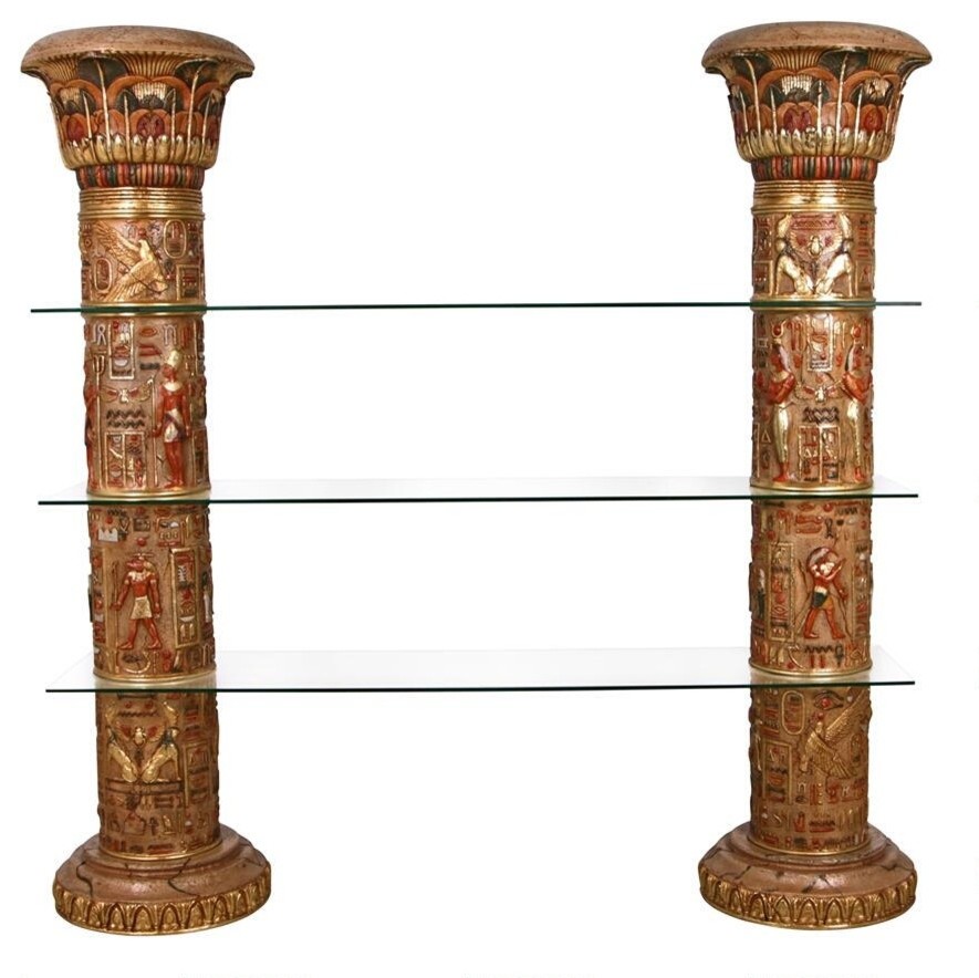 Egyptian Columns of Luxor Shelves Victorian Display And Wall