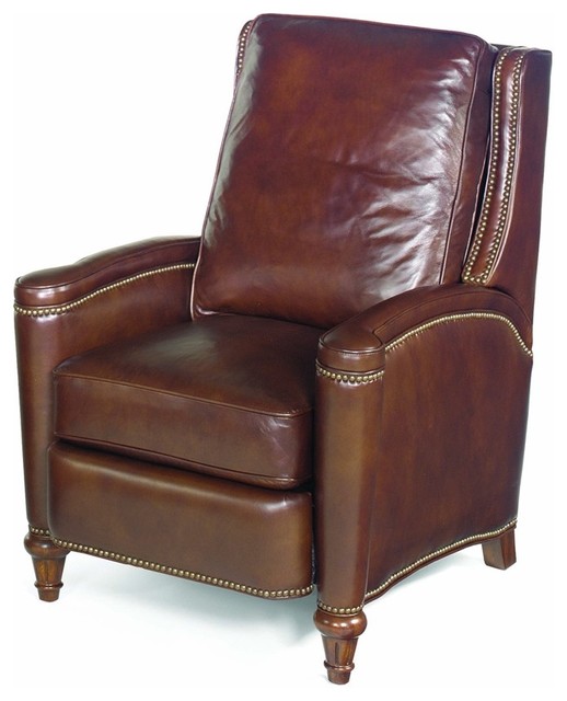 Leather Recliner w Cushioned Seat and Back