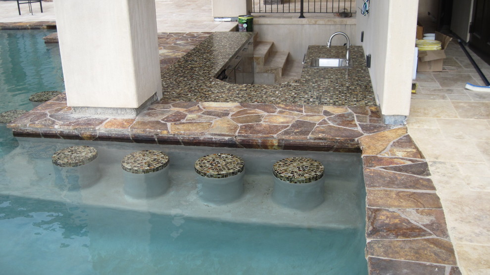Example of a tuscan stone pool design