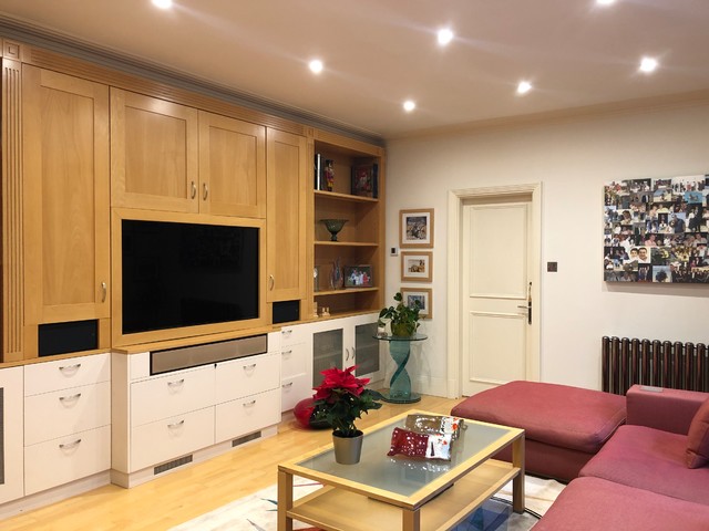TV Room transitional-living-room
