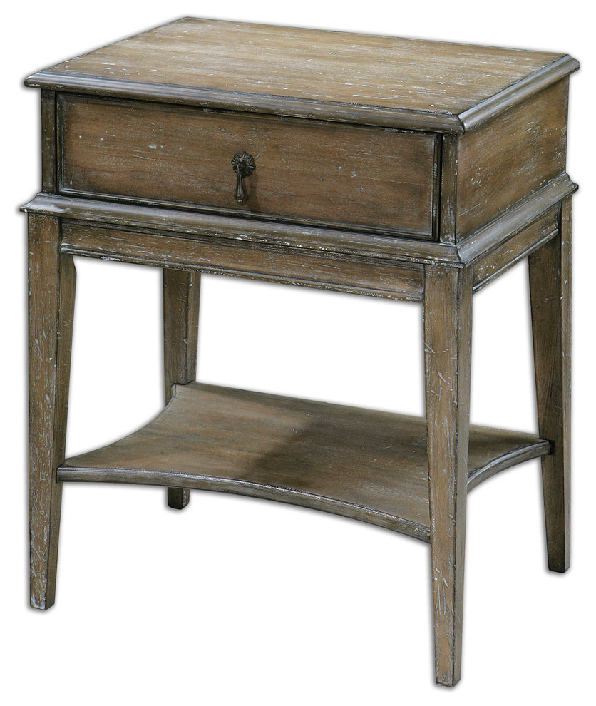 Uttermost Hanford Weathered Accent Table Farmhouse Side Tables And