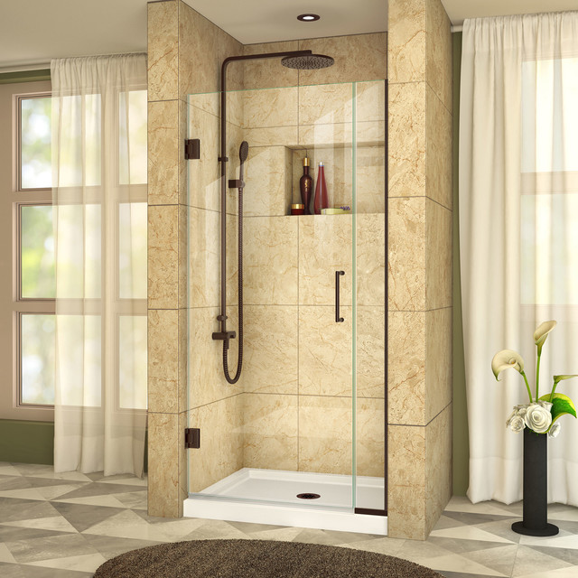 Dreamline Unidoor Plus 31 5 To 32 X72 Hinged Shower Door Modern Dreamline Unidoor Plus 31 5 To 32 X72 Hinged Shower Door Modern Doors By Luxvanity