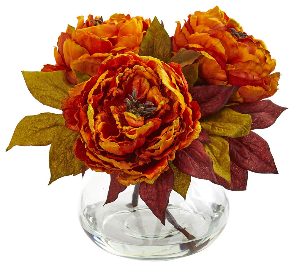 Peony Artificial Arrangement Modern Artificial Flower Arrangements
