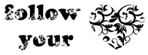 Follow Your Heart Print, 10 x 20 - Contemporary - Prints And Posters ...