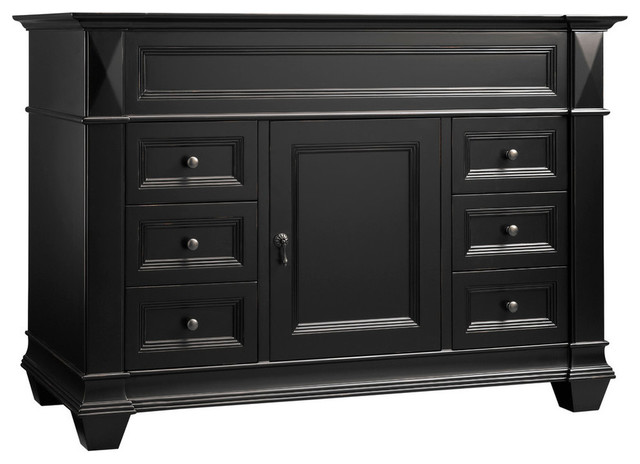 Ronbow Torino Solid Wood 48 Vanity Cabinet Base Antique Black Traditional Bathroom Vanities And Sink Consoles By Buildcom Houzz