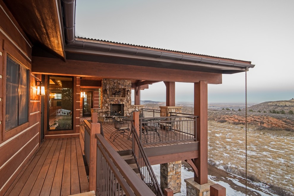 Deck - rustic deck idea in Denver