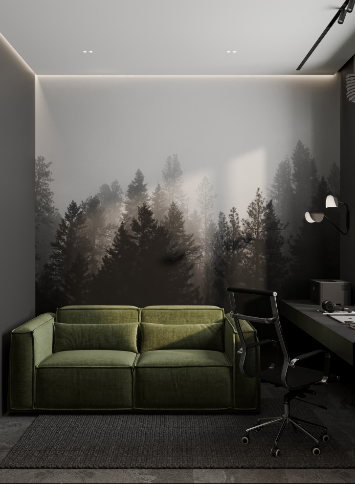 Темный минимализм в коттедже