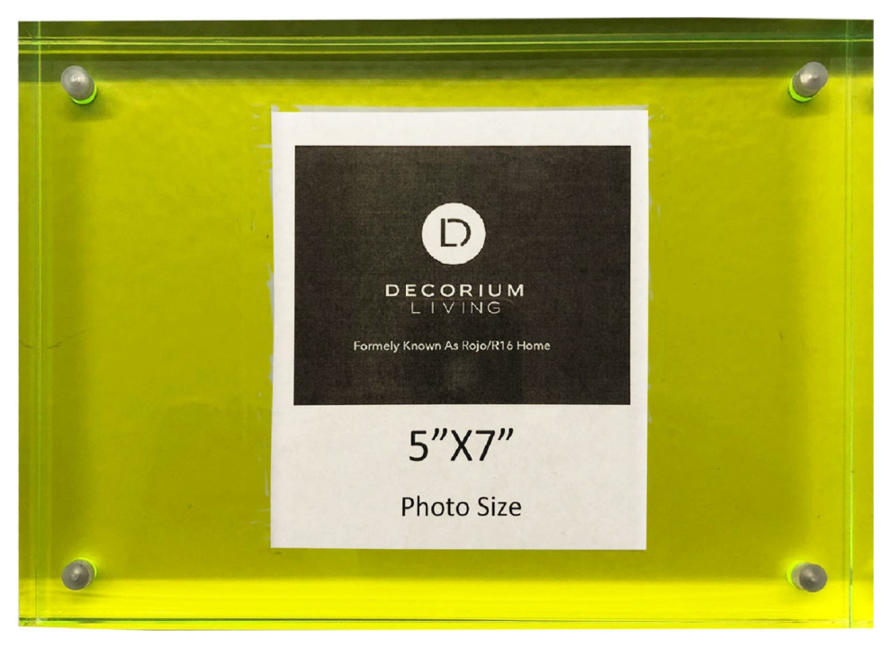 Neon Block Frame 5x7 Contemporary Picture Frames by R16 HOME Houzz