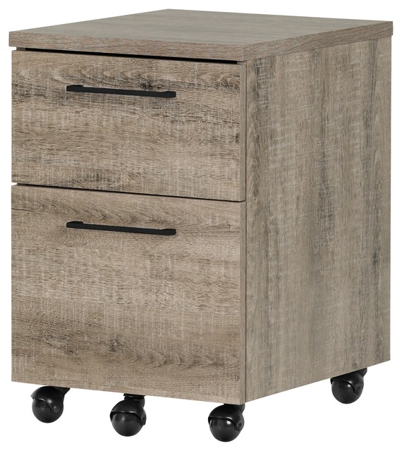 South S Munich 2 Drawer Mobile File Cabinet Weathered Oak South S Munich 2 Drawer Mobile File Cabinet Weathered Oak