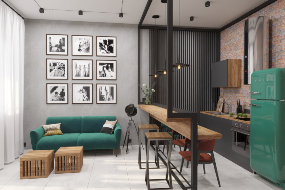 Квартира евро-двушка для девушки фотографа.