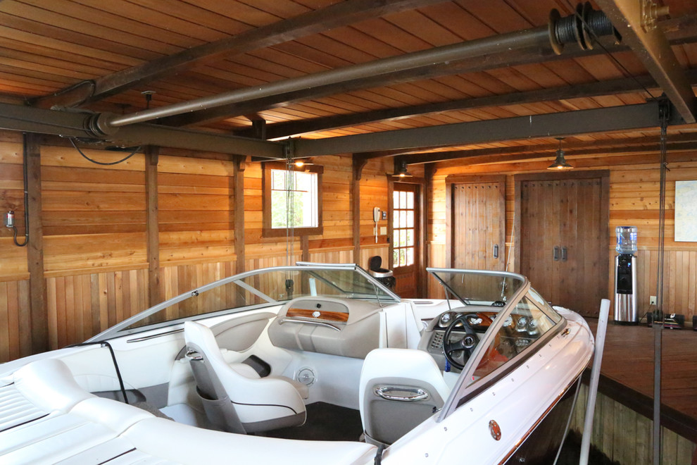 Mid-sized arts and crafts detached boathouse in Toronto.