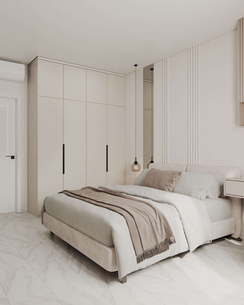 Спальня в квартире 61 кв м для динамичной семьи